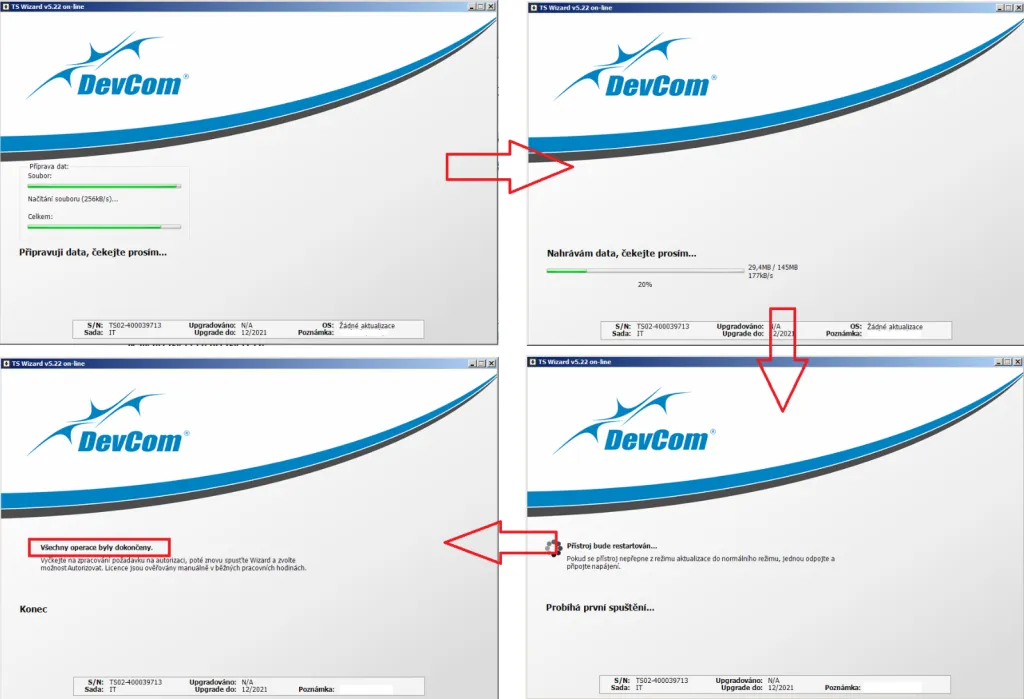 Aktualizace diagnostiky DevCom